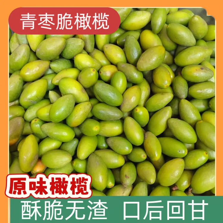 青枣脆橄榄青橄榄橄榄鲜果潮汕特产可生吃可煲汤泡茶的青果500克