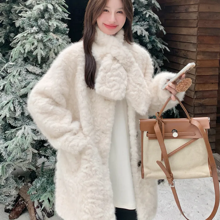 毛毛围巾围脖加厚搭配外套（单围巾）