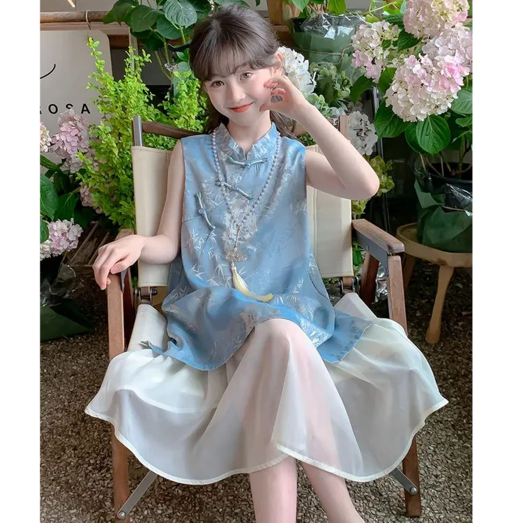 女童夏连衣裙2025新款童装小女孩新中式新国风旗袍裙子儿童公主裙