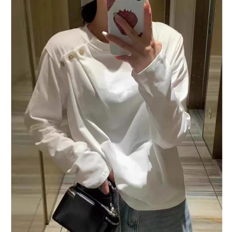 9723休闲百搭简约白色T恤衫