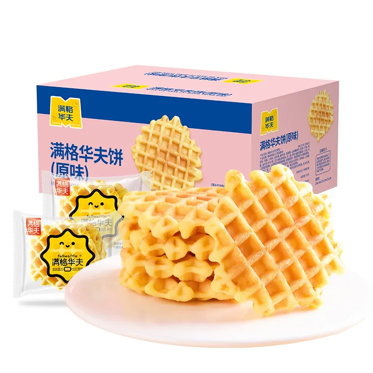 满格华夫饼原味340g蛋糕面包解馋小零食松软营养华夫早餐代餐