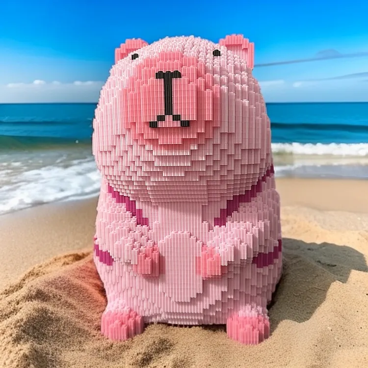 卡皮吧拉成人款积木地摊玩具益智拼装超大立体摆件圣诞节礼物