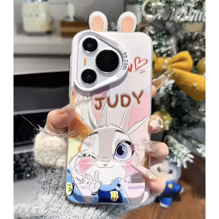 眨眼朱迪尼克耳朵支架适用华为Pura80/mate70手机壳vivooppo苹果