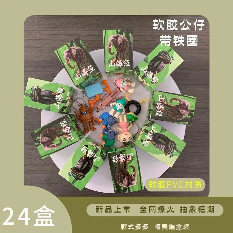 【儿童节礼物】外国山海经盲盒钥匙扣木棍人tung抽象书包小挂件爆款