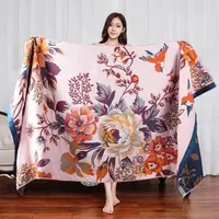 新款花簇浴巾一条80*160