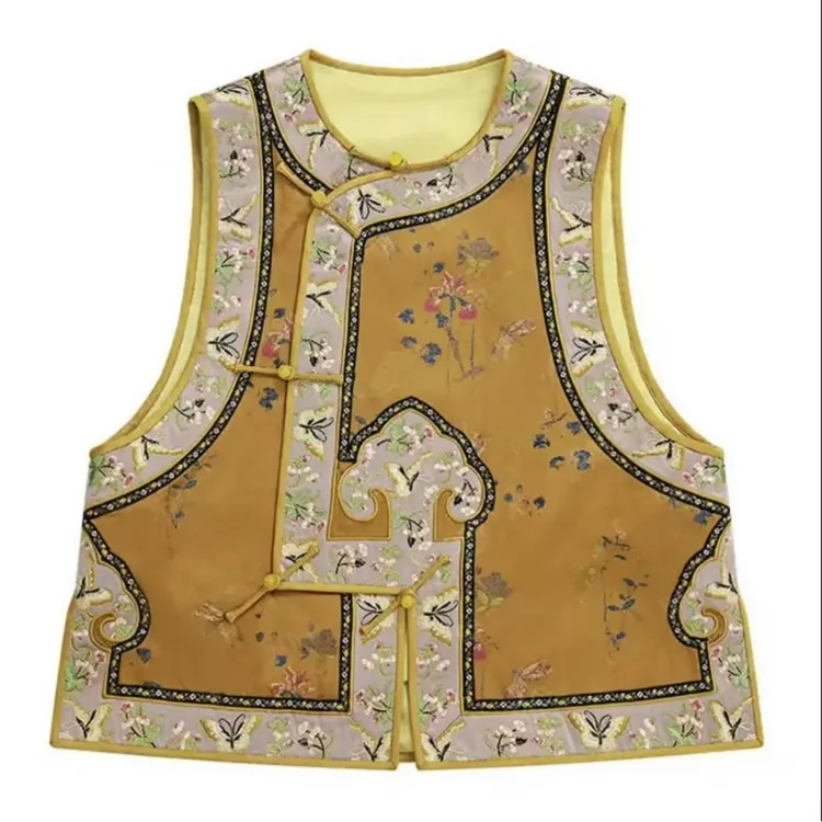 【传承粮纱】新中式国风新品复古提重绣工马甲上衣2025A7268思思