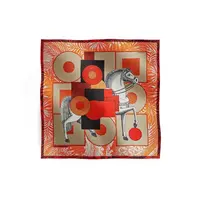未使用 Hermes/爱马仕 Jessie优雅骑士90丝巾TP032361