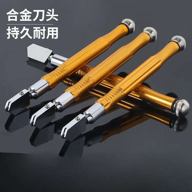 专业玻璃刀金刚石划厚玻璃专用瓷砖切割手动刮刀多功能滚轮式刀头