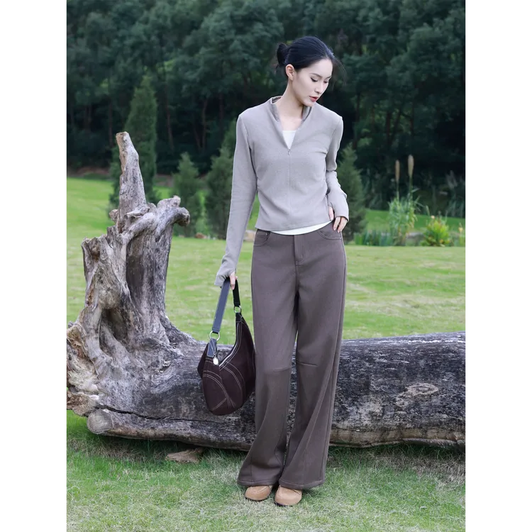 【JIEJI ZHANG】高级定制秋冬时尚百搭天丝羊毛混纺衫350963