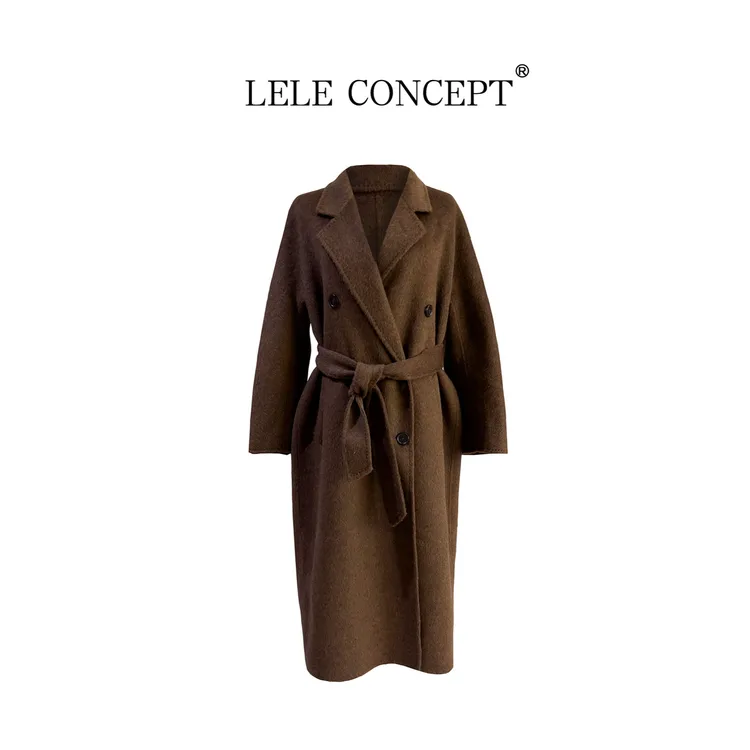 LELE CONCEPT【鎏金岁月】绵羊毛气质时尚轻奢毛呢外套FD25C0213Y