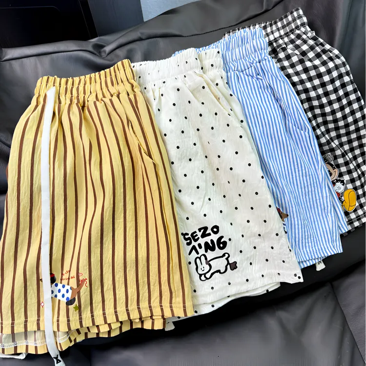 甜美多巴胺短裤舒适睡裤女2025夏季新款云朵棉居家裤可外穿五分裤