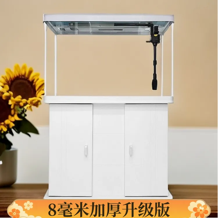 客厅中小型带氧气过滤免换水带柜一体生态金鱼缸鱼缸客厅家用