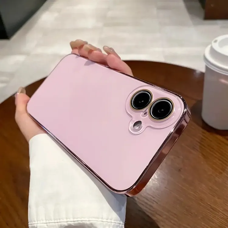 电镀磨砂适用苹果17promax手机壳简约iPhone16高级感14纯色13时尚