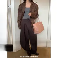 Ranwear Lem*ire原版私服 复古高级感自带腰带弯刀裤vibe百搭裤子