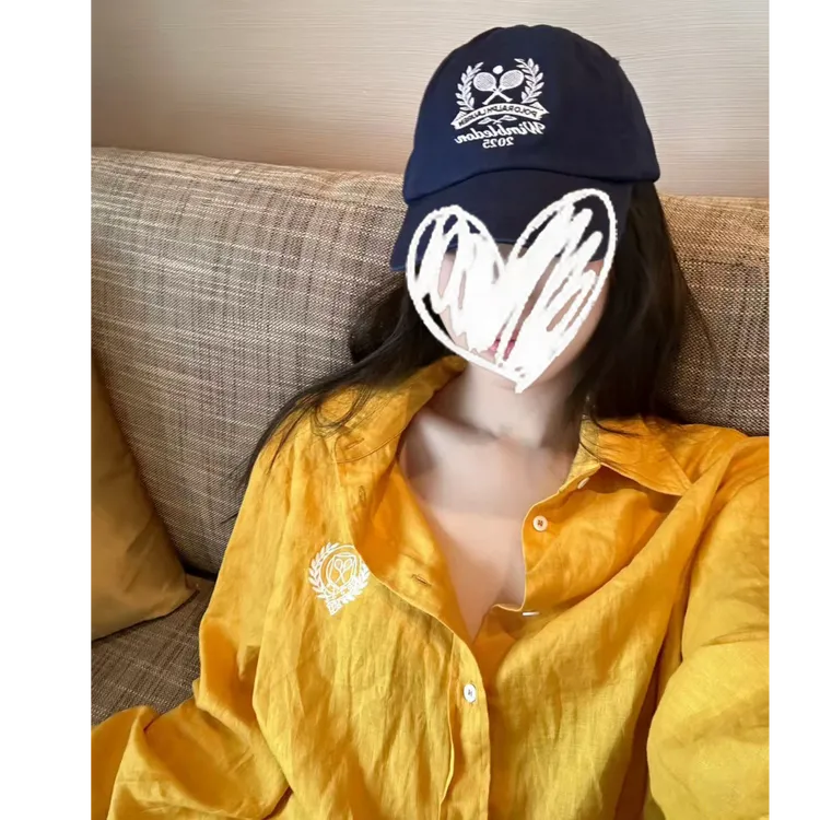 韩系刺绣衬衫新款休闲慵懒宽松百搭翻领衬衫上衣女F1208