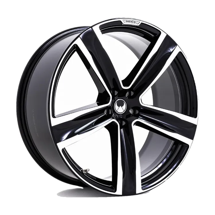 HEICO五幅钻石切割黑色轮毂 德国进口 沃尔沃御用改装