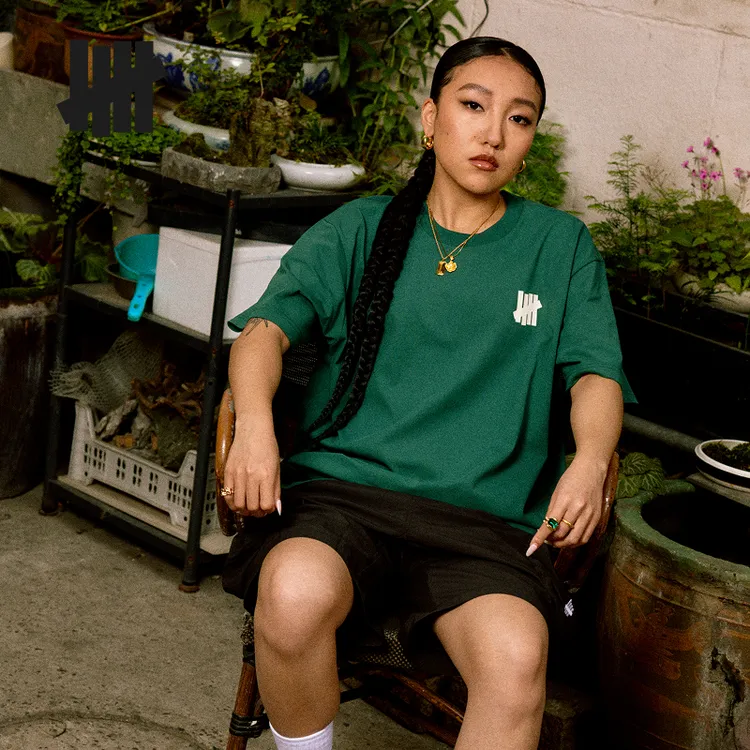 【李晨nic】UNDEFEATED五条杠凉感潮流百搭休闲男士短袖UE51GSS04M