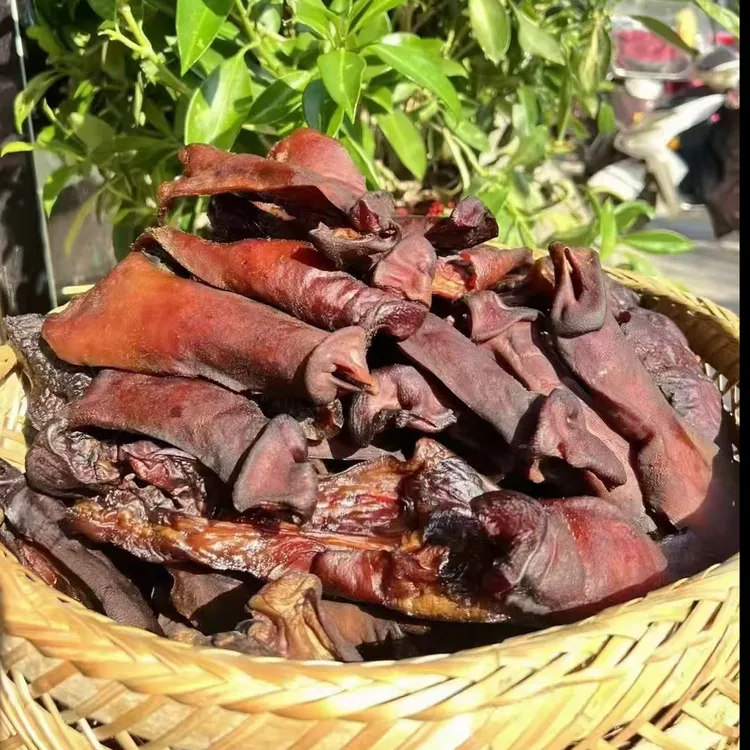 【腊猪拱嘴】湖南农家传统腊肉腊味腊猪鼻子猪拱嘴烟熏风味下酒菜