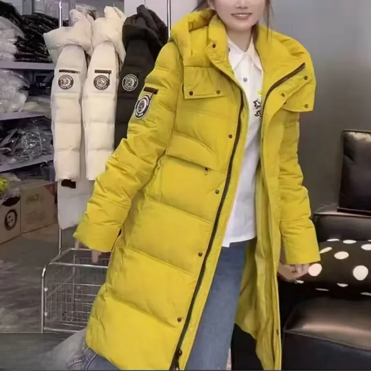 35999（丹姐家）大厚棉服冬季长款爆款过膝保暖加厚连帽外套潮