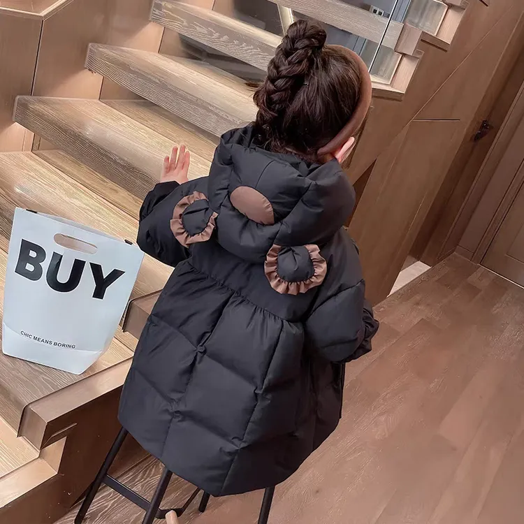 【断码】女童服外套冬装洋气中长款服2025新款儿童装加厚