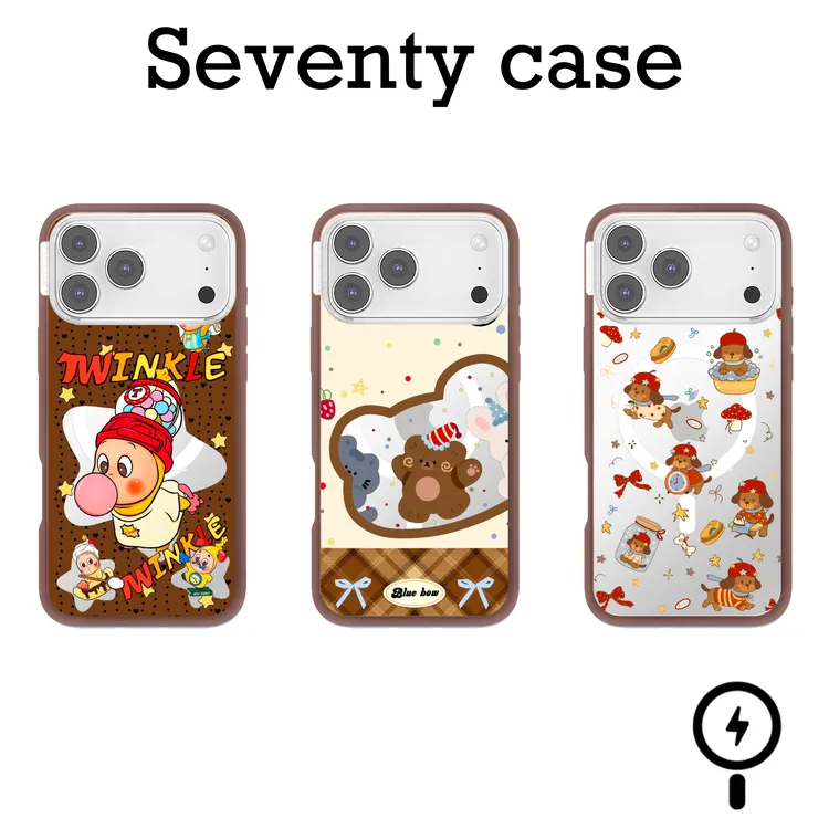 （包相机键）棕色边框星星人小熊手机壳适用苹果iphone16/17promax