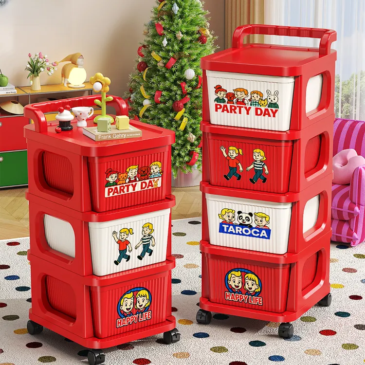 可移动收纳储物柜带轮抽屉式小推车家用衣服置物整理客厅零食多层