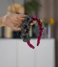 花朵发箍 简约高级感对夹优雅刘海夹侧碎发夹手工轻奢风气质发饰