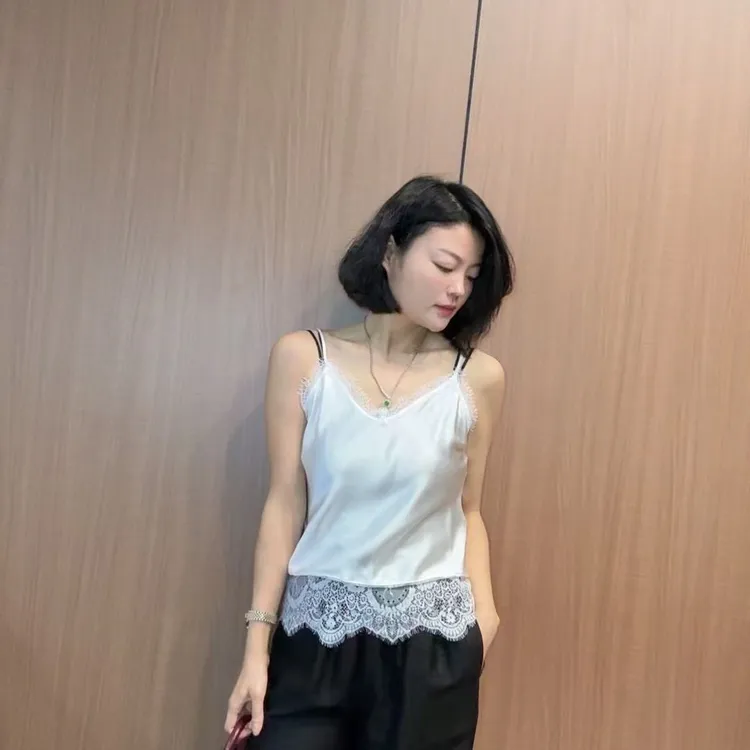 TANTAN  100真丝气质时尚蕾丝百搭吊带692