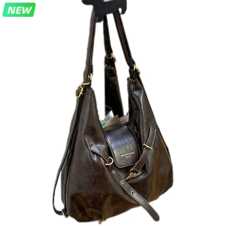 复古大容量通勤腋下包包女2024新款秋冬双肩包时尚高级质感托特包