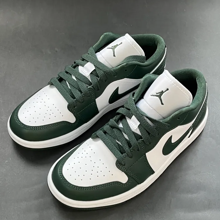 Air Jordan 1 Low男女款低帮白绿色耐磨复古运动休闲板鞋官方正品