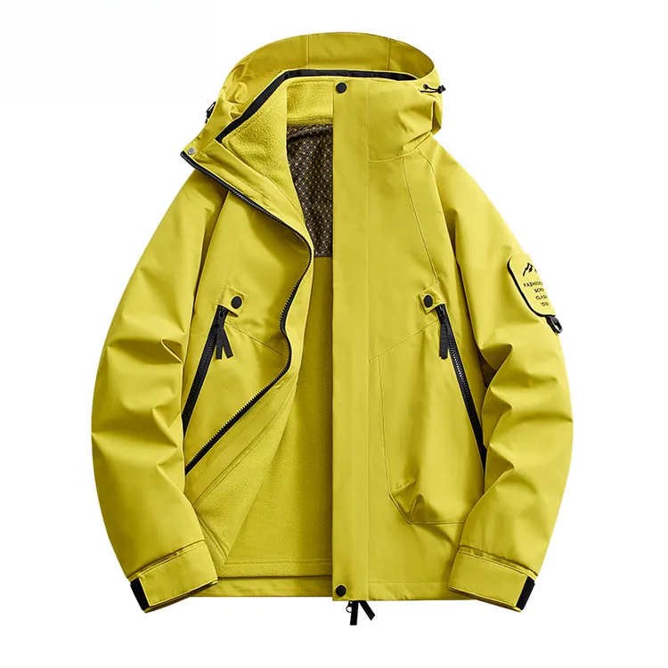新款三合一防风防水加厚保暖户外冲锋衣两件套滑雪服情侣款冬装