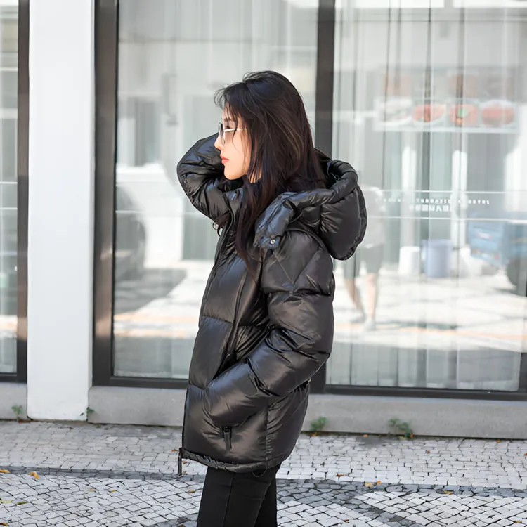 新款【黑钻短款男女同款大码羽绒服】80斤穿到180斤帽子可脱卸