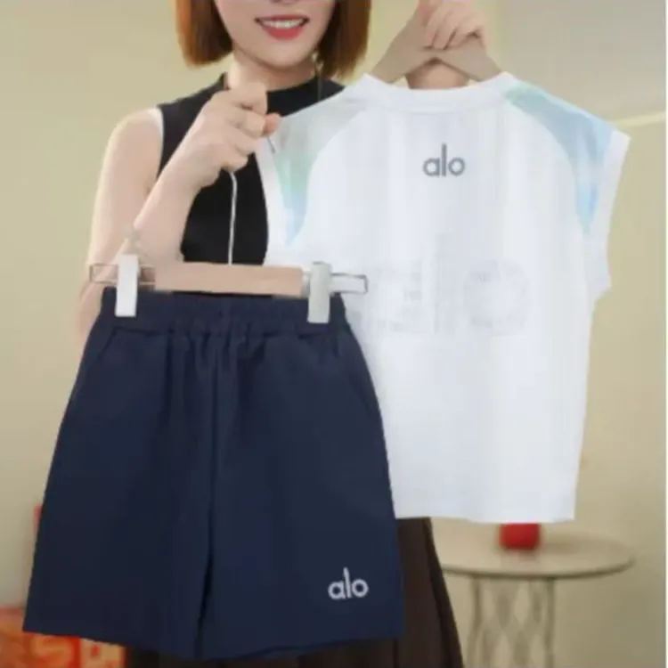 活力出街~25夏季新款超酷韩版alo运动无袖套装9969