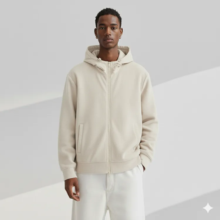 LANGGS&浪叔 25冬季摇粒绒可内搭可外穿拉链卫衣外套-FW54110