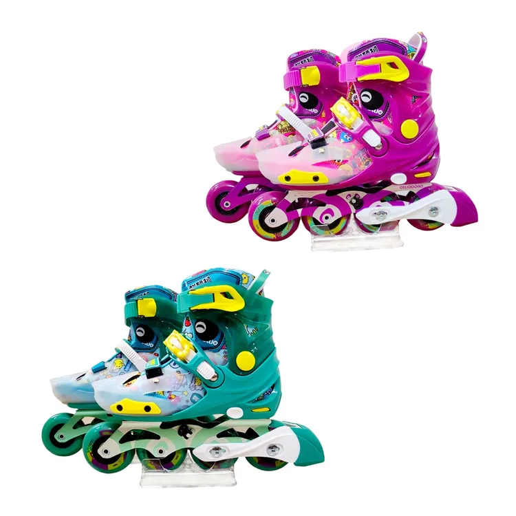 2号【初级/中级/自学报班套装】儿童锁轮可拆卸男女轮滑鞋粉绿紫蓝