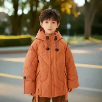 F00969男童秋冬季加棉加厚棉衣外套2025年棉袄中大童儿童男孩冬款