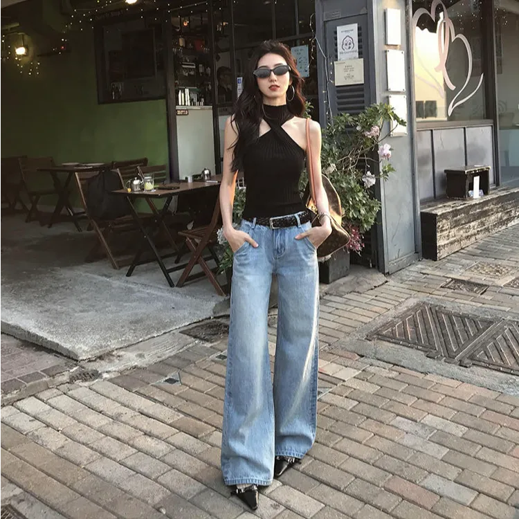 交叉扭结针织背心女夏季2025新款设计感修身显瘦黑色辣妹上衣外穿