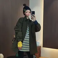【文乐乐】冬季新款韩版高级松弛慵懒风时尚休闲潮流衬衫款棉服3326