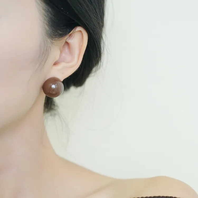 美拉德秋冬轻奢高级感耳钉女新款耳饰时尚小众耳环