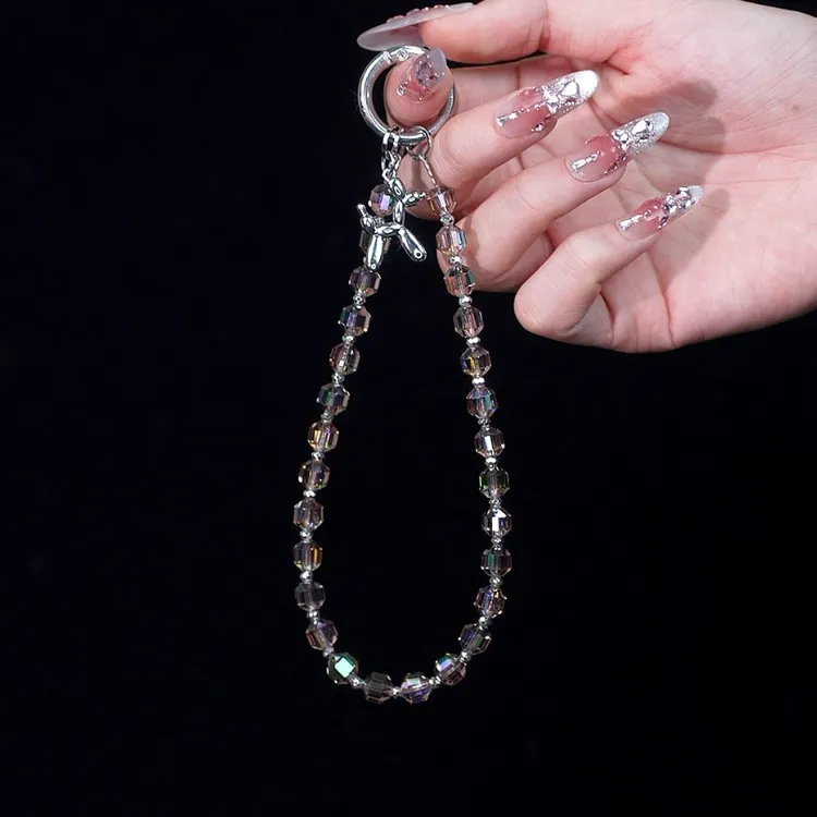 SU180【茶色黄昏】手机链挂饰奢华高级感水晶珠子手链条