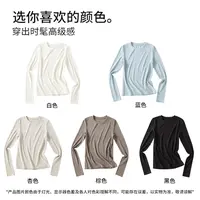 美利奴羊毛运动休闲打底衫女2025秋冬保暖气质简约显瘦上衣T恤