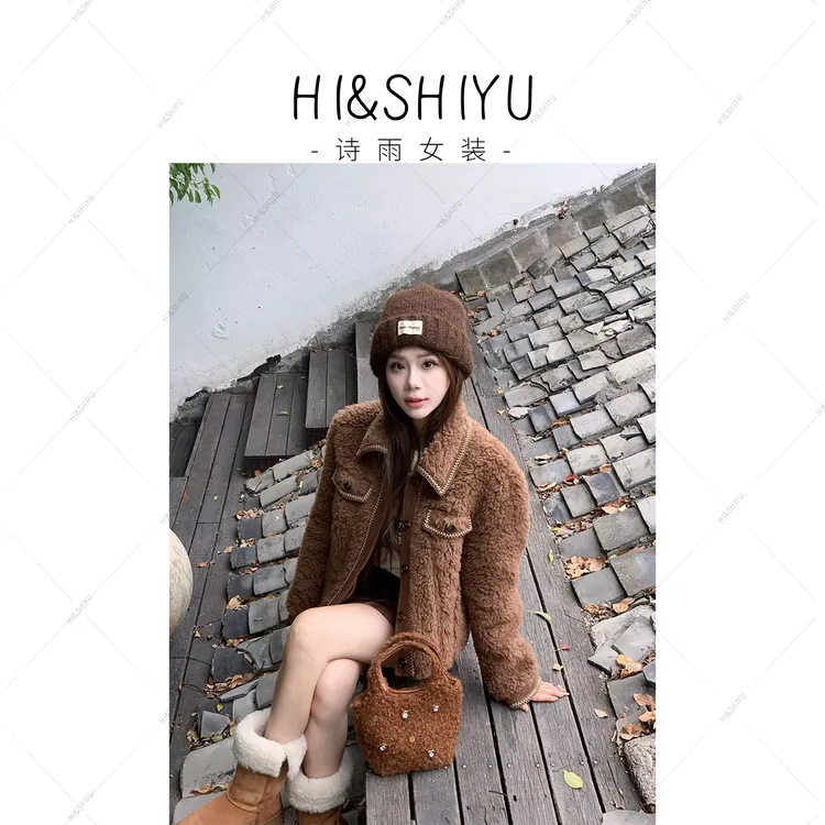 诗雨设计【丹麦童话】25年新款时尚气质百搭设计重工休闲外套