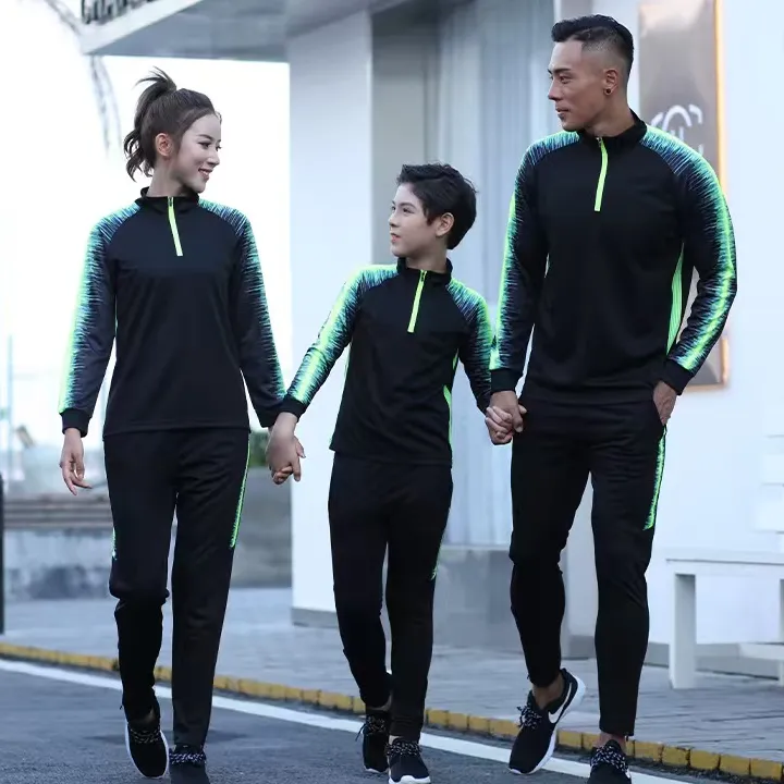 足球服训练休闲运动亲子套装