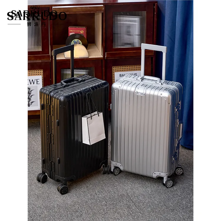狮洛丹26寸行李箱新款全铝镁合金拉杆箱万向轮金属男女旅行箱