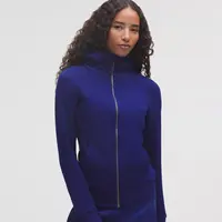 【小慧专属】lululemon/露露乐蒙Scuba连帽修身深海蓝全拉链女款长袖运动卫衣