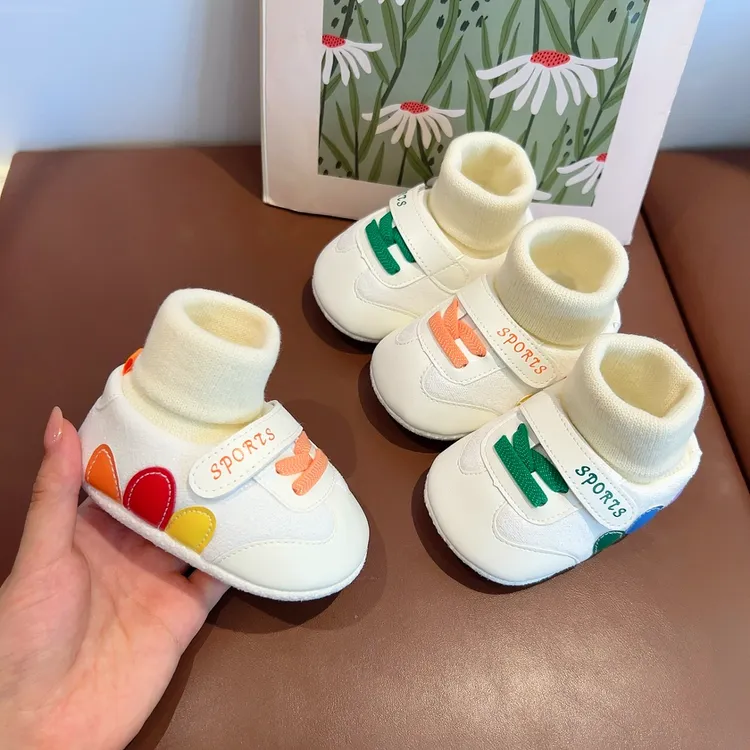 春秋0-1岁宝宝鞋袜子鞋袜3学步鞋婴儿鞋子软底婴幼儿防掉6-12个月