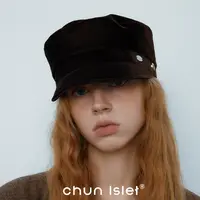 CHUNISLET纯屿 灯芯绒气质简约纯色贝雷帽秋冬保暖画家帽