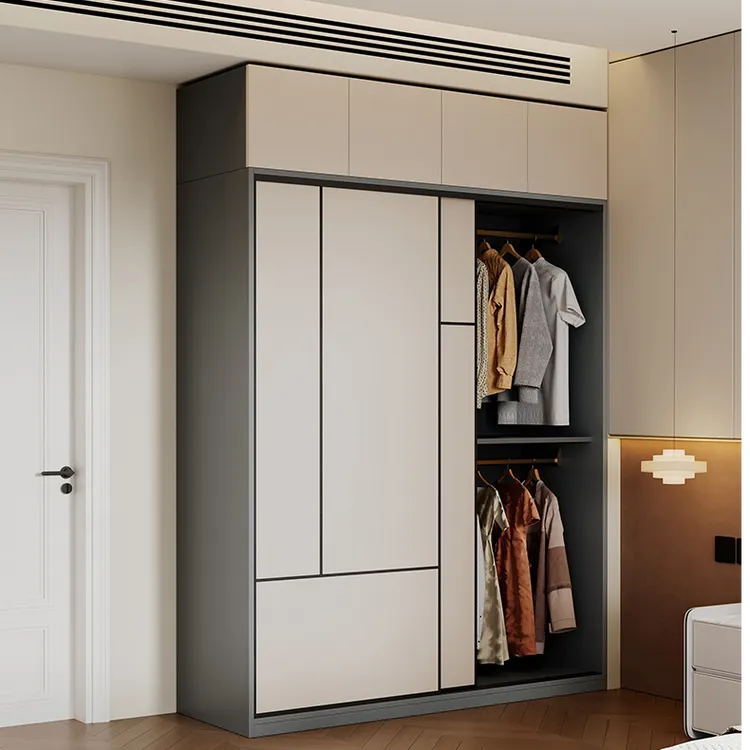 简约家用推拉门衣柜小户型卧室衣柜新款衣柜移门推拉门