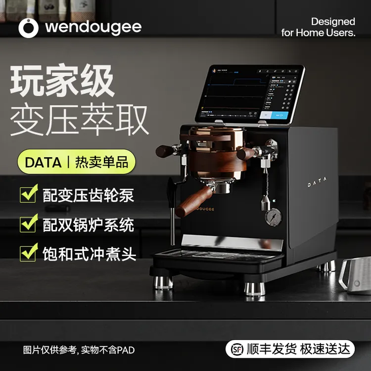 温豆季DATA咖啡机意式半自动小型商用家用双锅炉齿轮泵