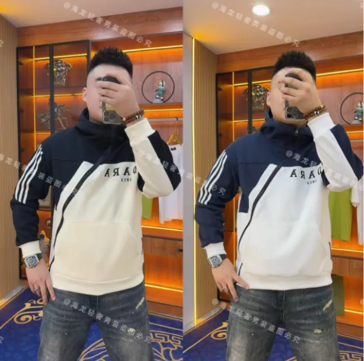 F572 秋冬字母大兜卫衣 男士卫衣时尚秋季上新长袖百搭潮流高端